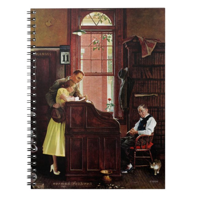 Marriage License by Norman Rockwell Notebook (Front)