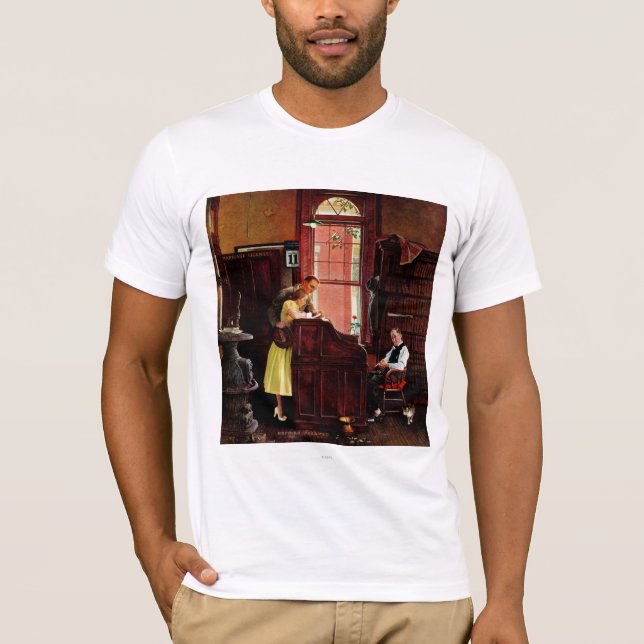 Marriage License by Norman Rockwell T-Shirt (Front)