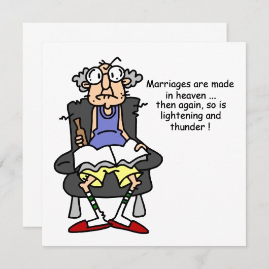 Marriage, Lightning, Thunder Humor (Front/Back)