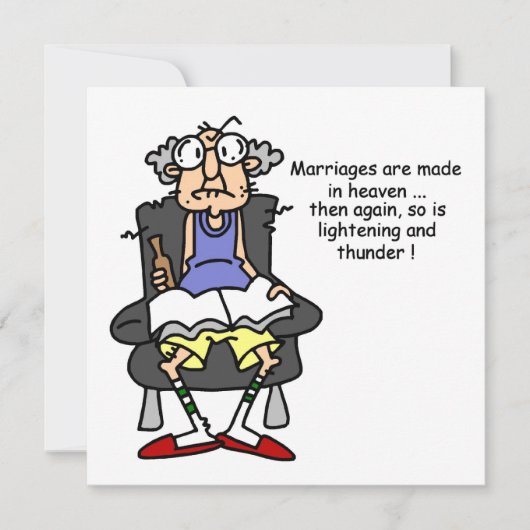 Marriage, Lightning, Thunder Humor (Front)