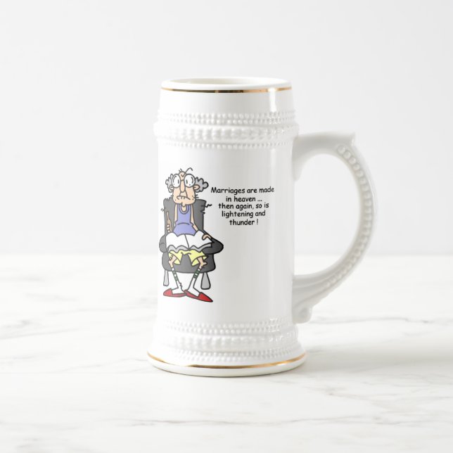Marriage, Lightning, Thunder Humor Beer Stein (Right)