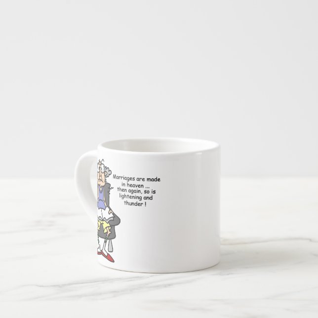 Marriage, Lightning, Thunder Humor Espresso Cup (Front Left)