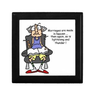 Marriage, Lightning, Thunder Humor Jewelry Box