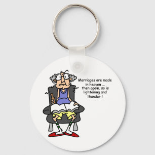 Marriage, Lightning, Thunder Humor Keychain