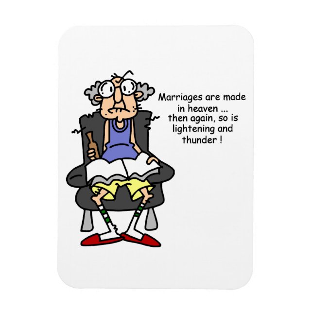 Marriage, Lightning, Thunder Humor Magnet (Vertical)