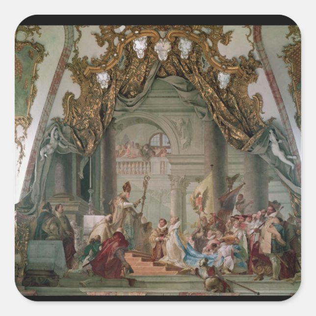 Marriage of Frederick I  Barbarossa Square Sticker (Front)