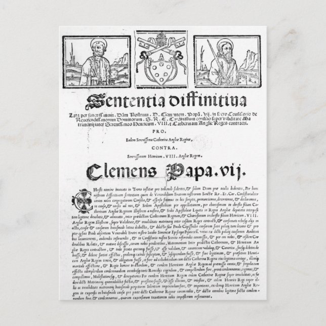 Marriage of Henry VIII and Catherine of Aragon Postcard (Front)