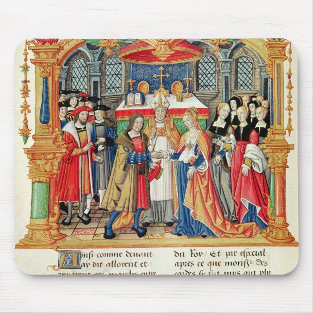 Marriage of Maria of Burgundy and Maximilian I Mouse Pad (Front)