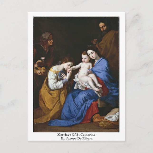 Marriage Of St.Catherine By Jusepe De Ribera Postcard (Front)