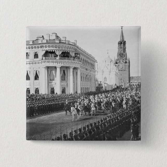 Marriage of Tsar Nicholas (1868-1918) to Alexandra Pinback Button (Front)