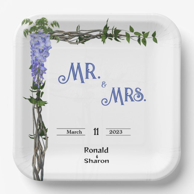 Marriage  paper plates (Front)