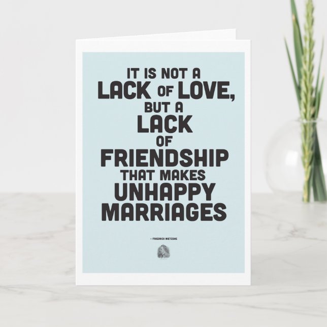 Marriage philosophy quote card (Front)