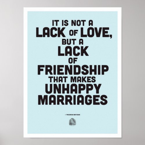 Marriage philosophy quote Poster