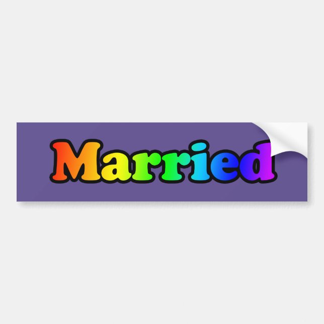Marriage Pride Bumper Sticker (Front)