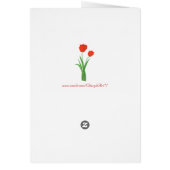 Marriage Proposal Card, Red Tulips (Back)