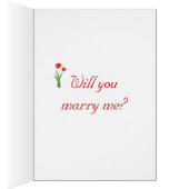 Marriage Proposal Card, Red Tulips (Inside (Right))