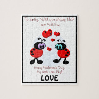 Marriage Proposal Love Bugs Jigsaw Puzzle