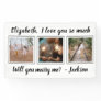 Marriage Proposal Marry Me 3 Photo Black and White Banner