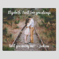 Marriage Proposal Marry Me Unique Photo Acrylic Jigsaw Puzzle