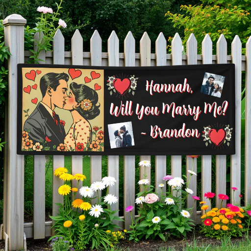 Marriage Proposal | Retro Mid-Century Romantic Banner