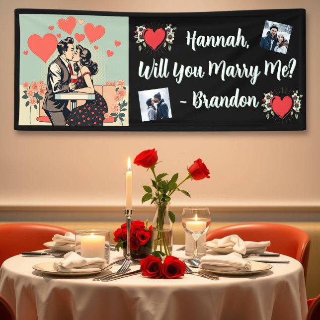 Marriage Proposal | Retro Pop Art Romantic Banner (Creator Uploaded)