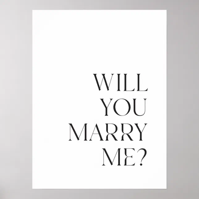 Marriage Proposal Sign Printable Downloadable | Zazzle