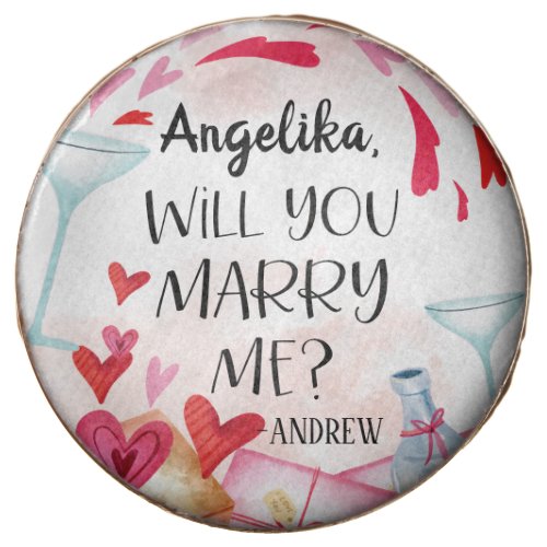 Marriage Proposal  Will You Marry Me Custom Name Chocolate Covered Oreo