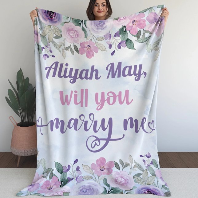 Marriage Proposal - Will You Marry Me?  Fleece Blanket (Creator Uploaded)