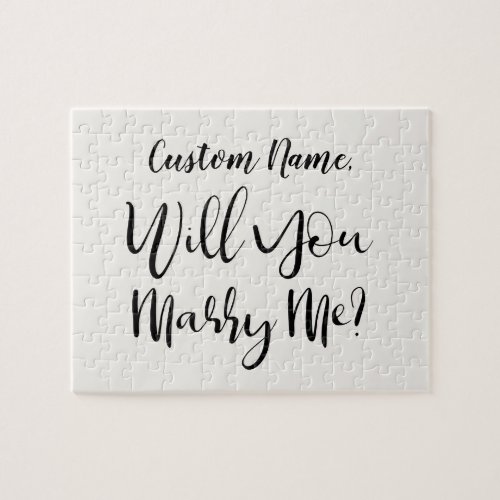 Marriage Proposal With Name Cream Unique Marry Me Jigsaw Puzzle