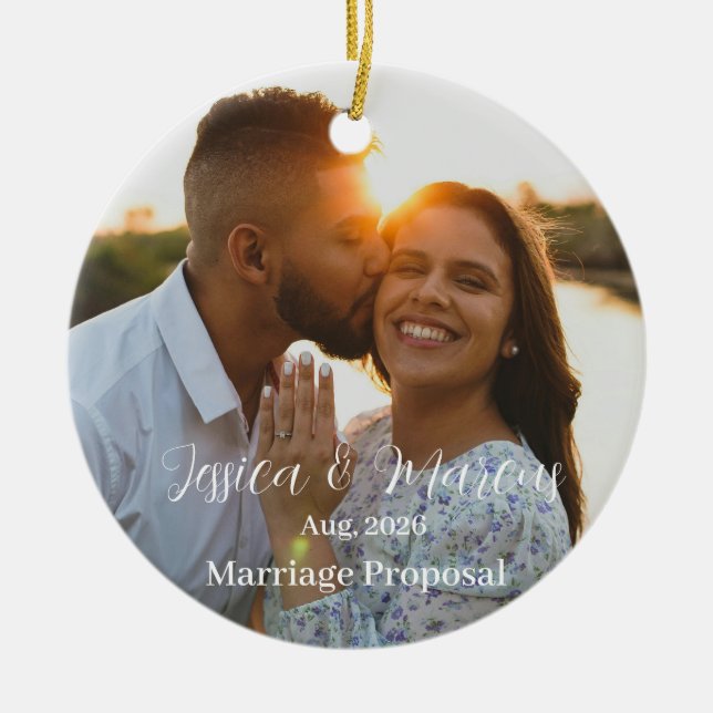 Marriage Proposal Year Event  Ceramic Ornament (Front)