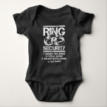 Marriage Ring Security Kid Wedding Ring Bearer Baby Bodysuit<br><div class="desc">This unique Ring Bearer Design is a perfect gift for a wedding and bridal party. Wedding clothing for children shows a dump truck with Rings and the Quote Ring Security.</div>