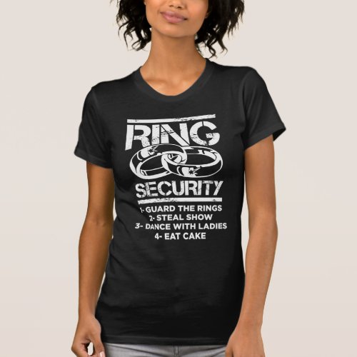 Marriage Ring Security Kid Wedding Ring Bearer T_Shirt