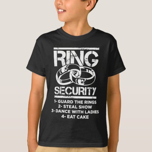 Marriage Ring Security Kid Wedding Ring Bearer T_Shirt