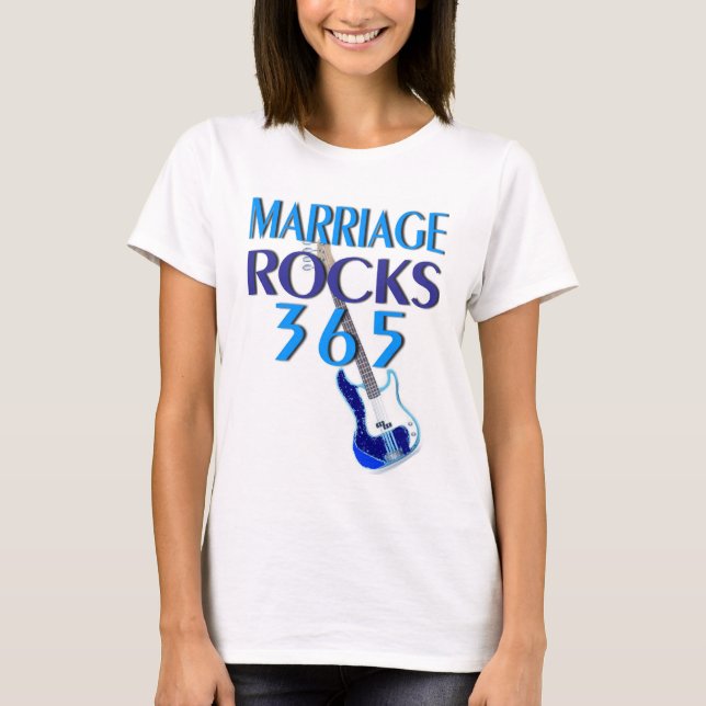 Marriage Rocks 365 Fitted T-Shirt (Front)