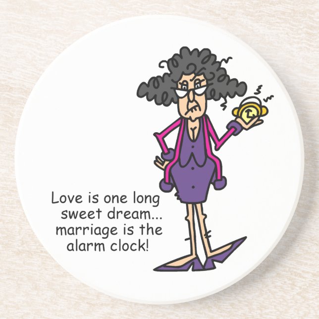 Marriage Rude Awakening Drink Coaster (Front)