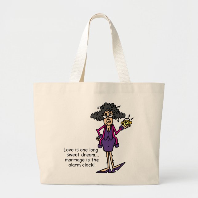 Marriage Rude Awakening Large Tote Bag (Front)