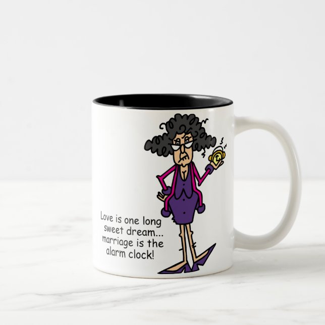 Marriage Rude Awakening Two-Tone Coffee Mug (Right)