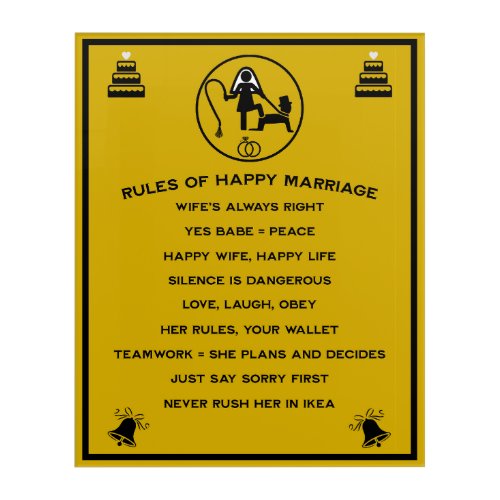 Marriage Rules For Men