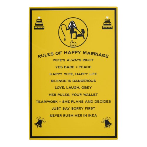 Marriage Rules For Men
