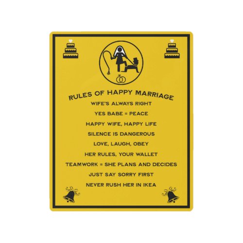 Marriage Rules For Men