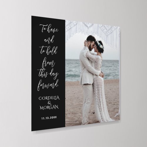 Marriage Saying To Have and Hold Photo  Peel And Stick Photo Tile