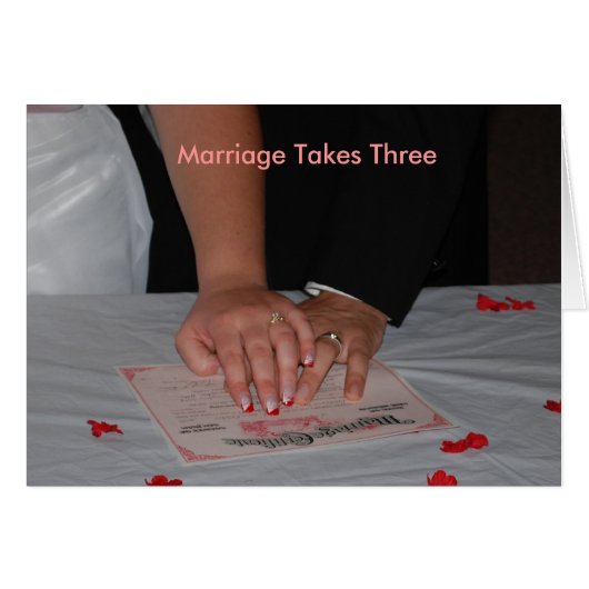 Marriage Takes Three Cards (Front Horizontal)