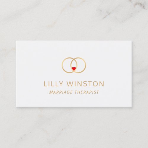 Marriage Therapist Logo Business Card