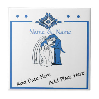 Marriage Tile, Dutch Look, Personalize Ceramic Tile