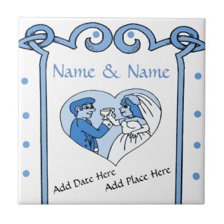 Marriage Tile, Dutch Look, Personalize Ceramic Tile