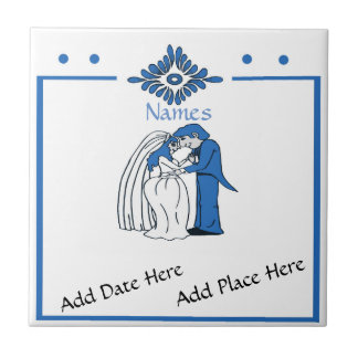 Marriage Tile, Dutch Look, Personalize Ceramic Tile