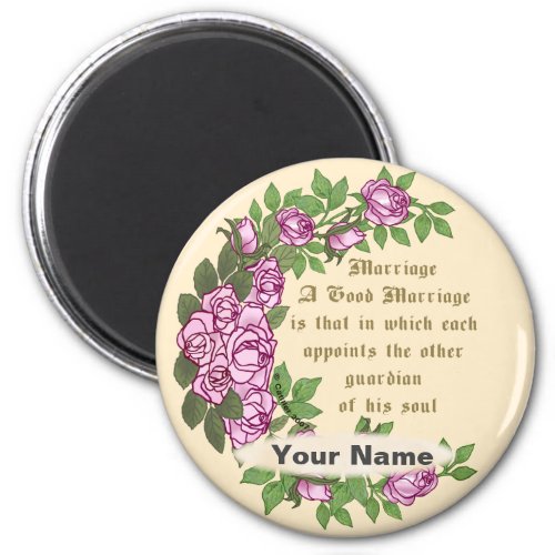 Marriage Verse custom name  magnet