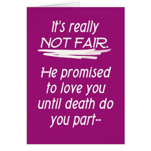 Marriage Vows Trickery Not Fair (Front)