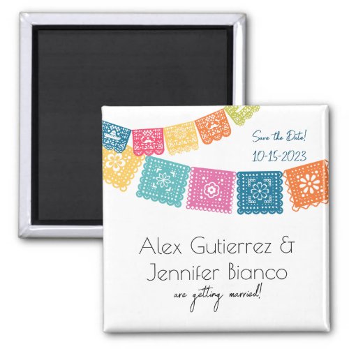 Marriage _ Wedding Papel Picado Save The Date Magnet