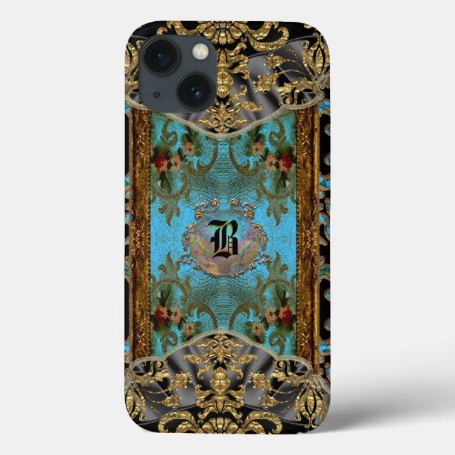Marrie  Victorian Pattern V Monogram Case-Mate iPhone Case (Back)